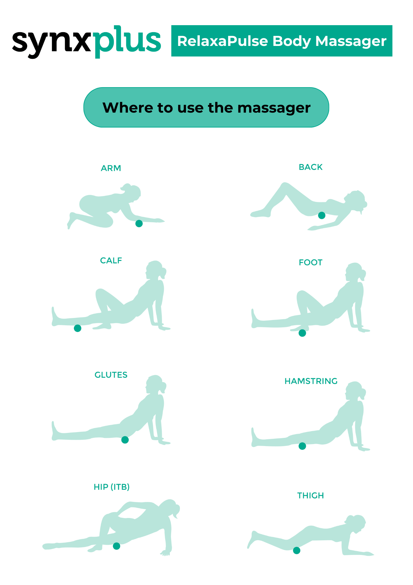 RelaxaPulse vibrating massage roller