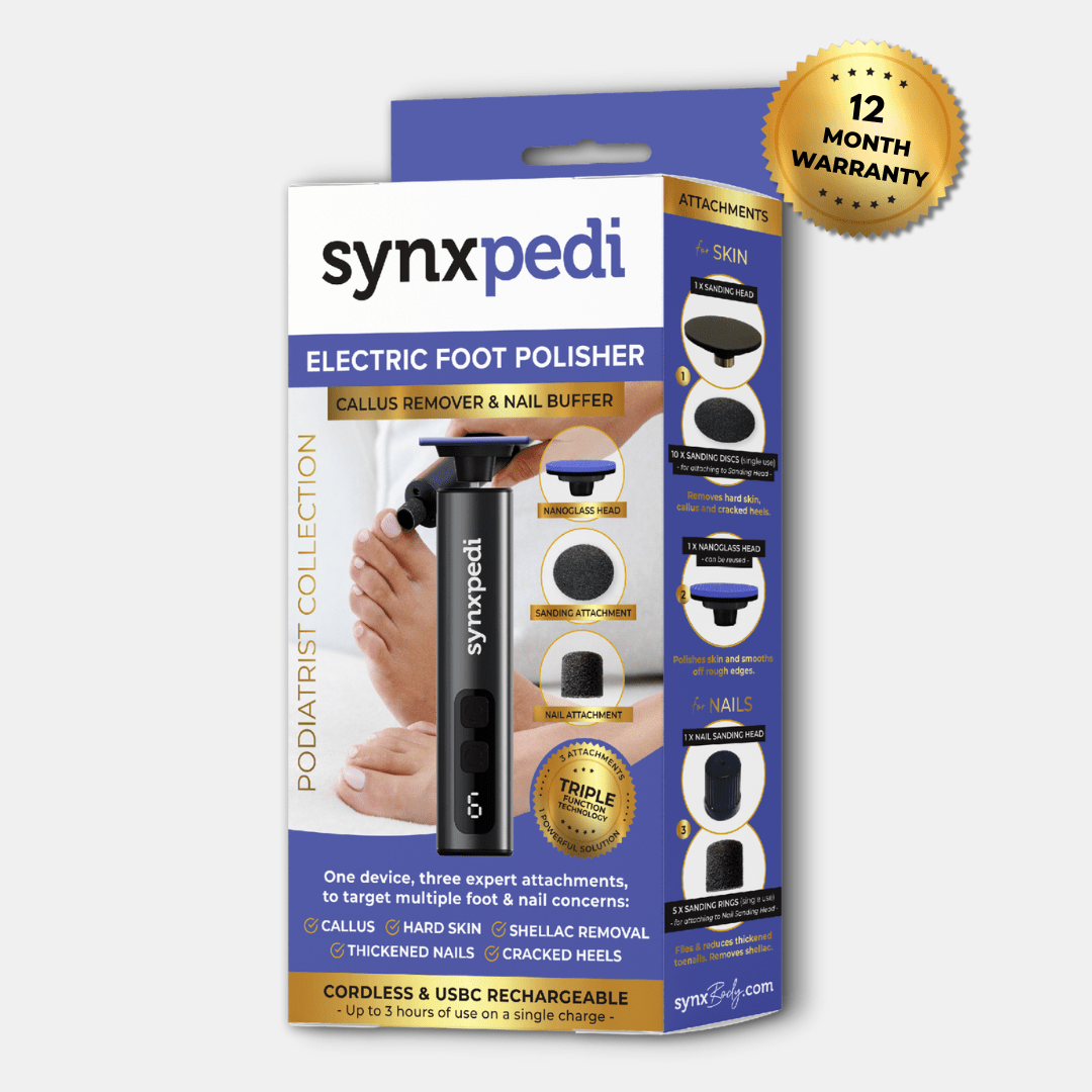 3-in-1 Electric Foot Polisher - Callus, Hard, Cracked Skin Remover & Nail Buffer