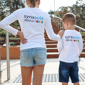 young boy and girl, synxsole kids insole, severs disease, growing pains