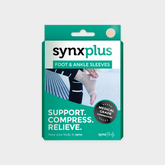 synxplus foot and ankle compression sleeve to assist relieve pain, swelling, inflammation